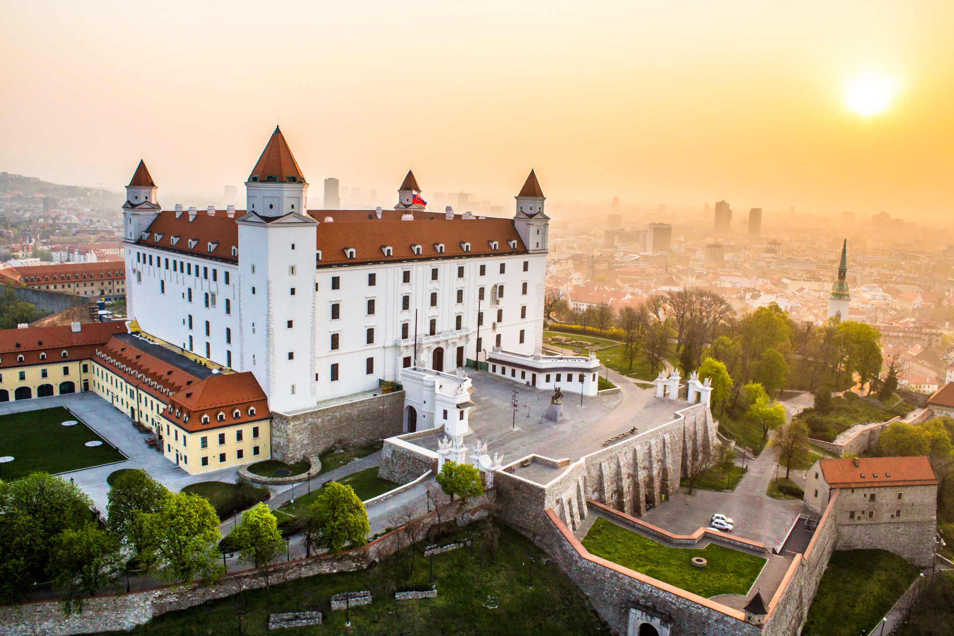 Bratislava castle, Slovakia,, Danube river cruise